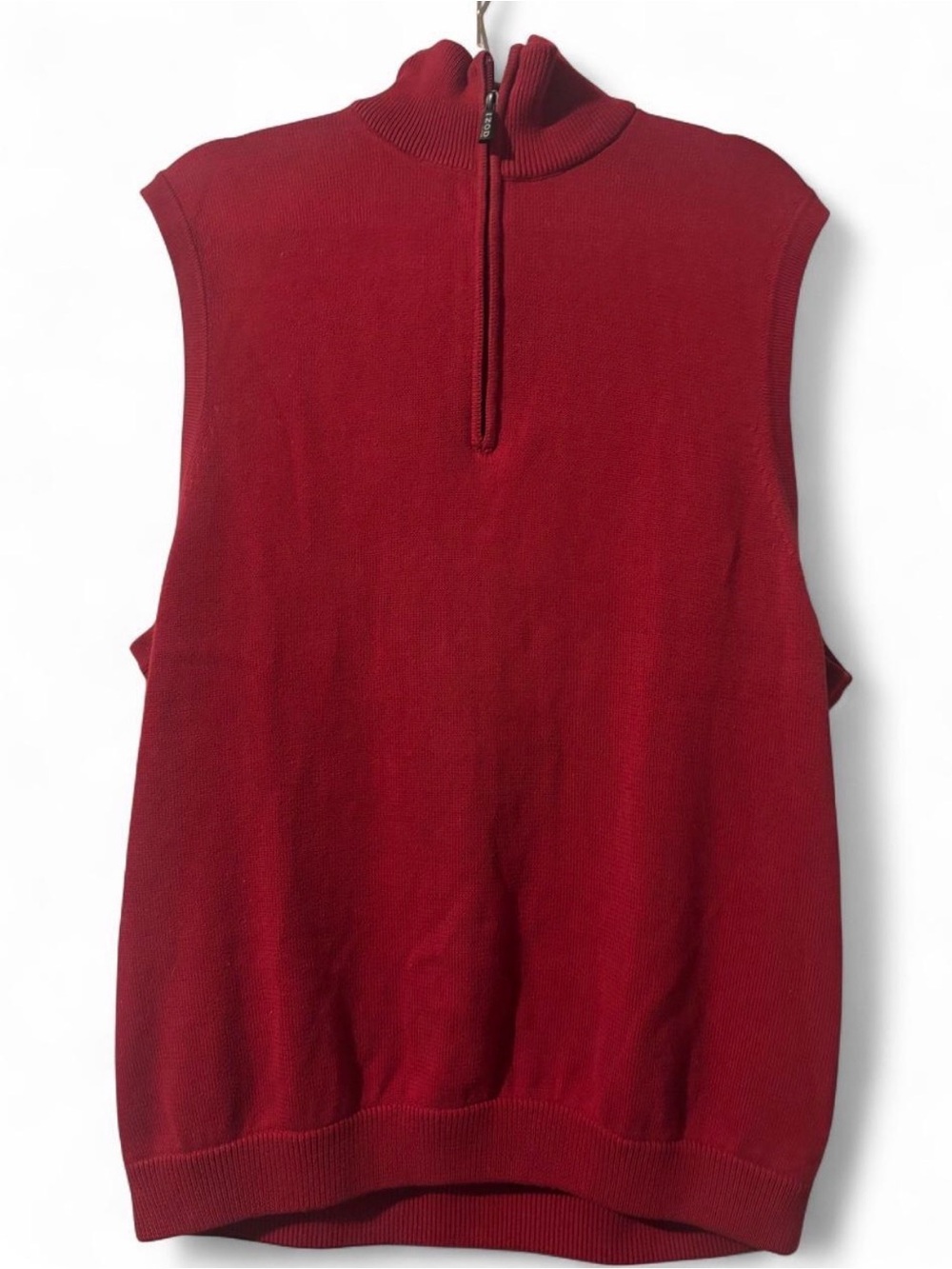 Mens IZOD Golf Sleeveless Mock Neck Quarter Zip Sweater Vest